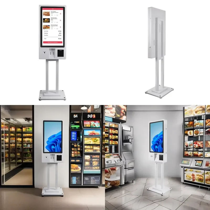 for Convenience Store 32 Inch Payment Terminal Kiosk POS Canteen Android System Ordering Machine Totem Kiosk