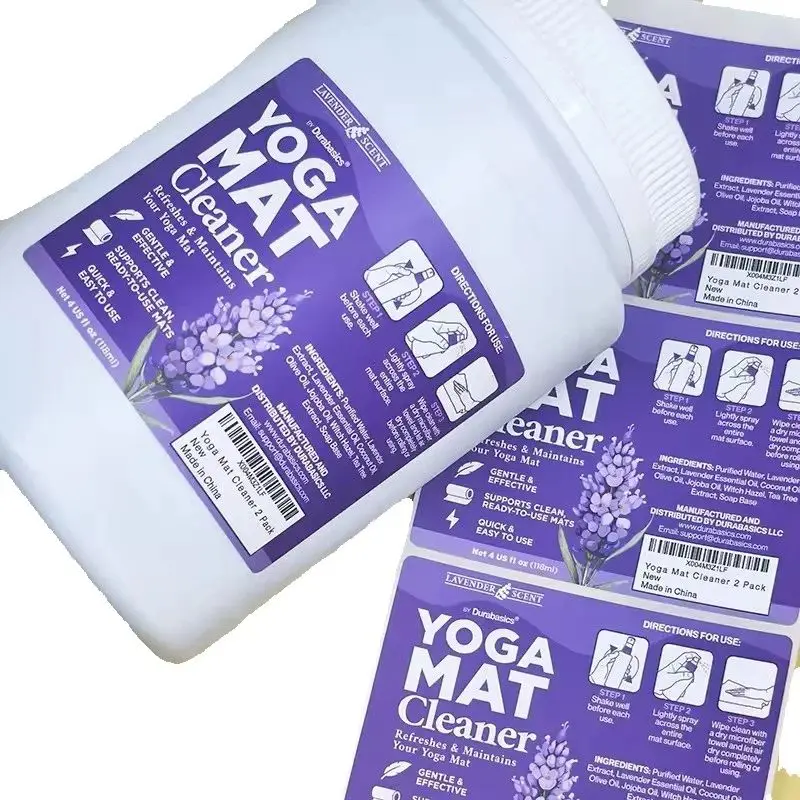 Custom Adhesive Waterproof Label | Durable Synthetic Paper Stickers | Personalized Matte Lamination Cleaner Product Labels