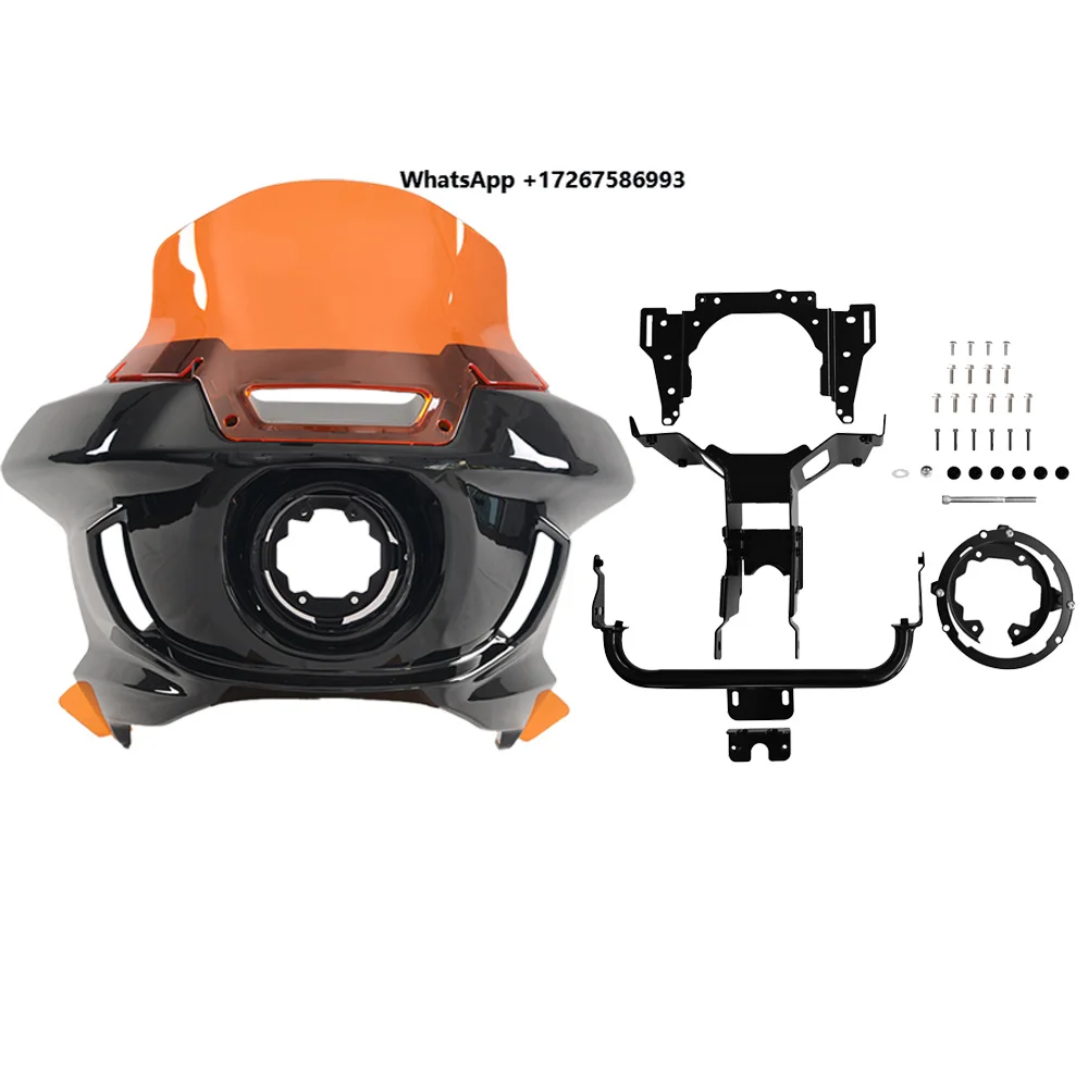 

Custom Front Windshield and Deflector for FXLRS FXBB 2018+ with Colorful Wave Design