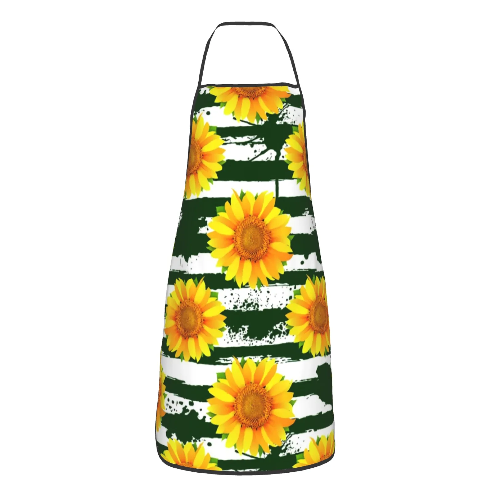 Summer Polyester locking hem Apron Home Cooking Baking Kitchen Sunflower Apron Sunflower