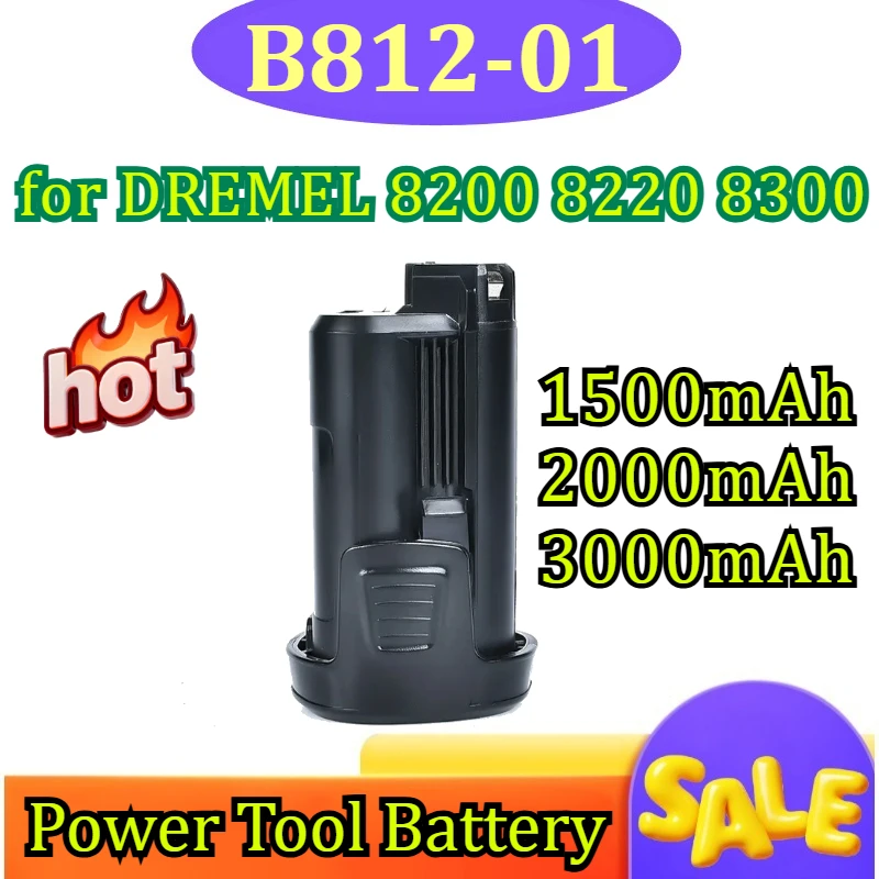 

Аккумулятор 10.8V 12V 1500-3000 мАч B812-01 B812-02 для DREMEL 8200, 8220, 8300