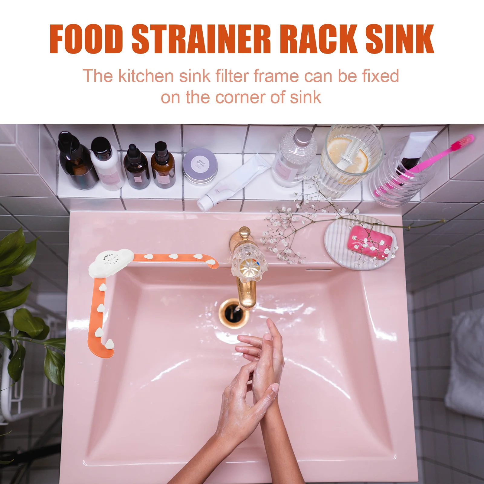 

Triangle Filter Rack Kitchen Sink Drain Rack With Strong Load Capacity Easy Disassembly No Trace Installation Sink Strainer