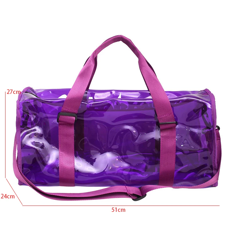 Bolsa de Ombro PVC Transparente para Mulheres e Homens, Bolsa de Viagem de Grande Capacidade, Bolsa Crossbody, Impermeável, Transparente, Masculina, Alta Qualidade