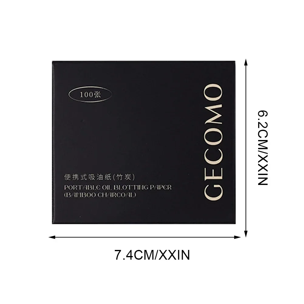 100 fogli di carta per il controllo dell'olio con custodia e soffio di polvere, carta assorbente per olio, carbone di bambù, fogli assorbente per olio per il viso per pelle grassa