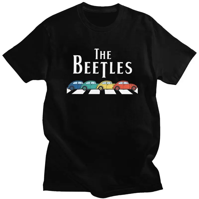 Custom Heavy Metal Rock The Beatle Tshirts for Men Short Sleeve Leisure T Shirt Fashion T-shirt 100% Cotton Tees Gift Idea
