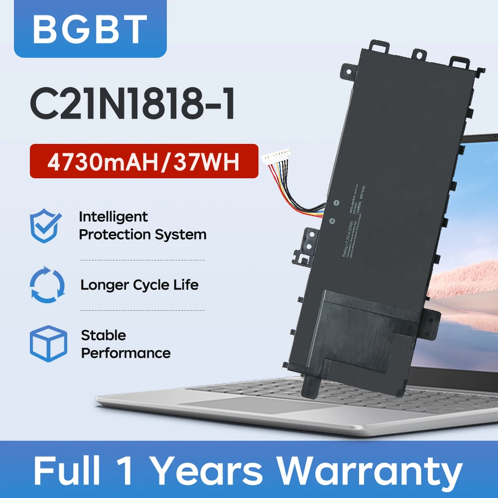 C21N1818-1 C21N1818 Laptop Battery for ASUS VivoBook 15 X512 X512FA F512 F512DA VivoBook 14 X412 X409FA Replacement Bateria 37Wh