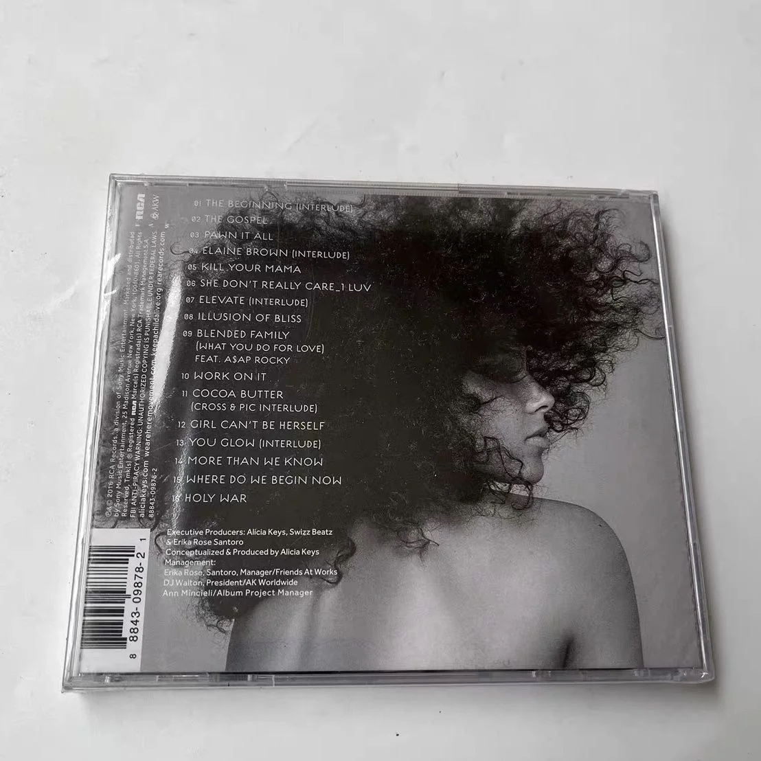 Classic Alicia Keys Music CD Here Album In Common Compact Disc Cosplay Walkman Car Soundtracks Box Party Music Collection Gifts