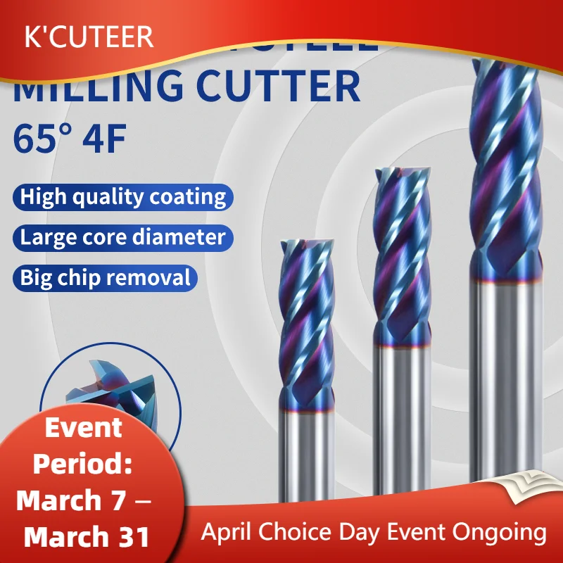 Hrc 65 Carbide 4 Fl…