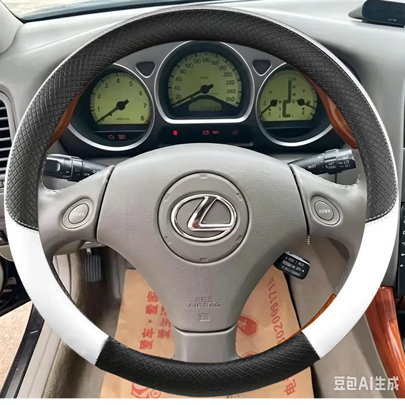 Car Steering Wheel Cover Wear Resistant  for Lexus GS300 2002-2005 Carbon Leather Decoration Accessory
