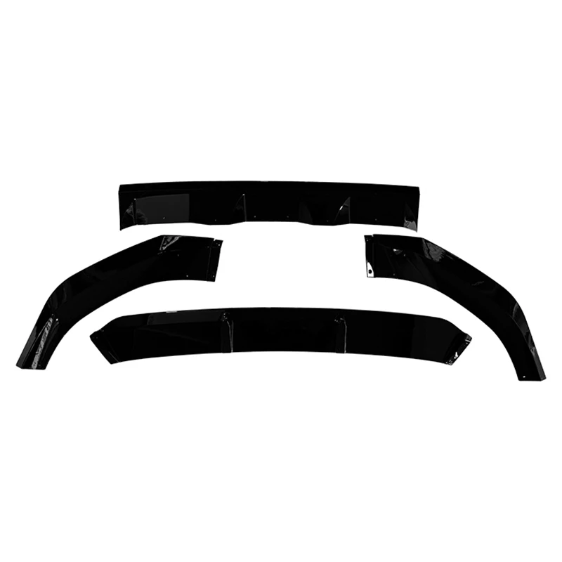 For 2020-2024 Auai Q7 S-Line High Quality ABS 4Pcs Car Front Lip Bumper Spoiler Glossy Black Modification Accessories Body Kit