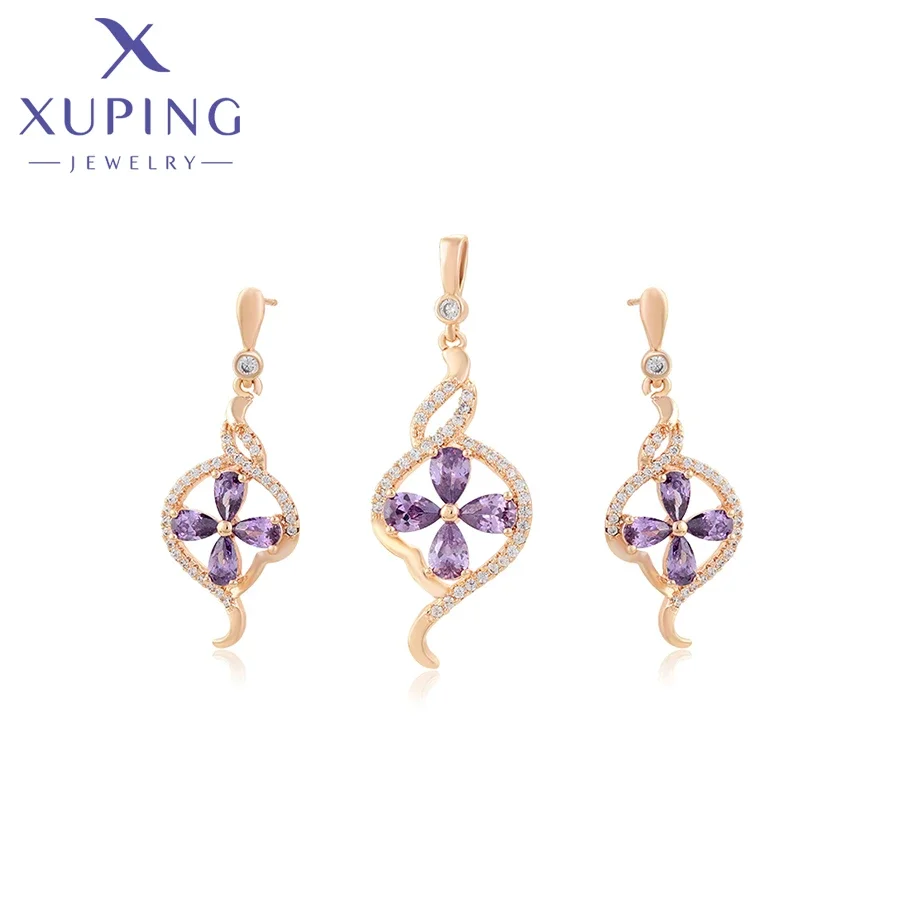 M&L -14T2341711  Xuping Jewelry charm fashion jewelry sets  custom gold jewelry dubai Earrings and pendants two-piece set