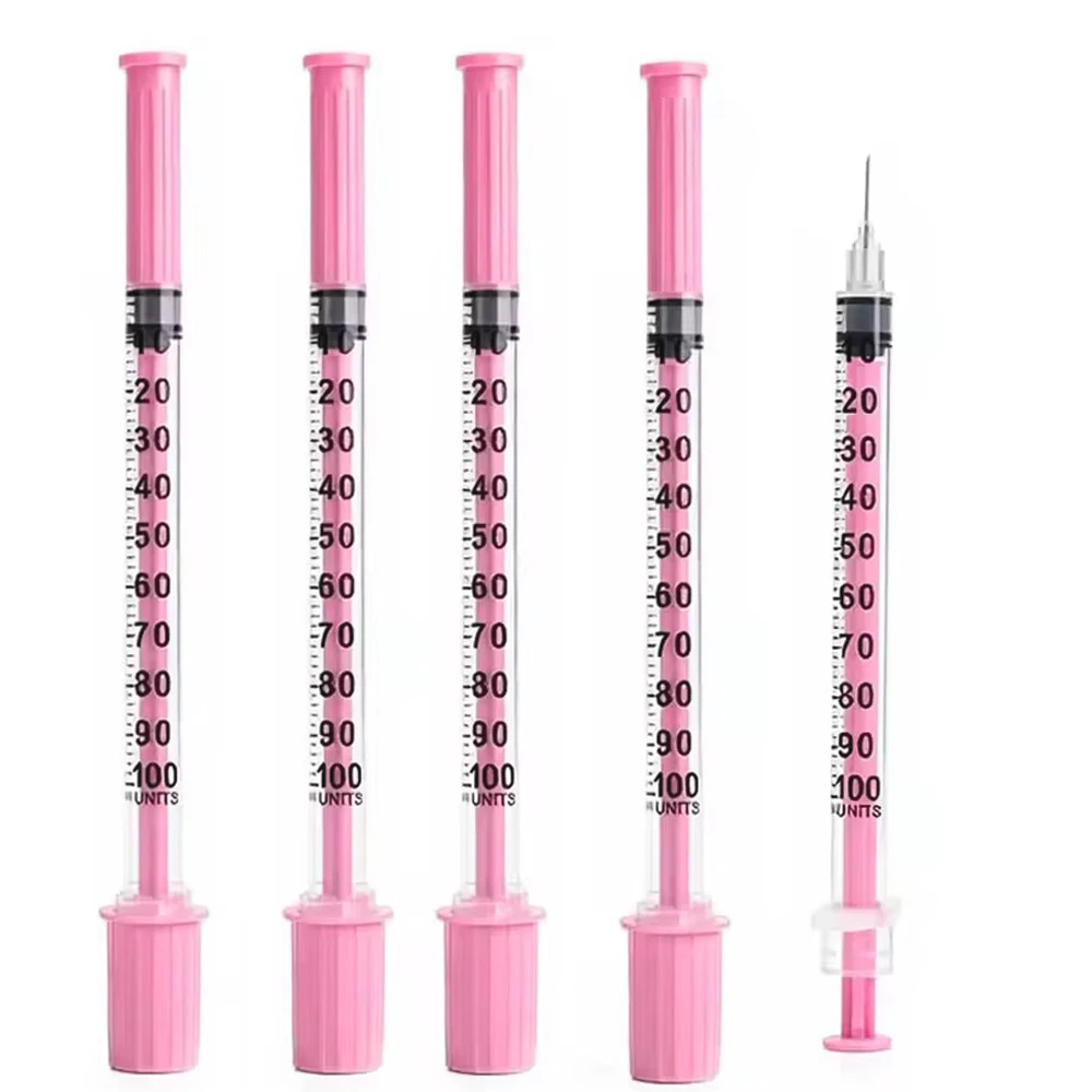 10/20/50pack 1ml Pet Animal Dog Cat Disposable Syringe Plastic Veterinary Syringe With Needles Medical Supplies