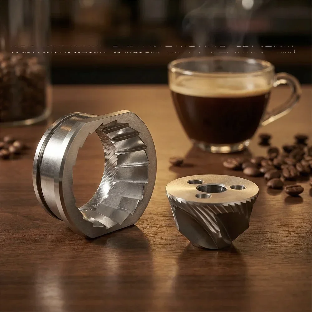 48MM Stainless Steel Conical Burr Grinder Replacement Compatible With For Aroma Plus Coffee Grinder Replacement Accessories