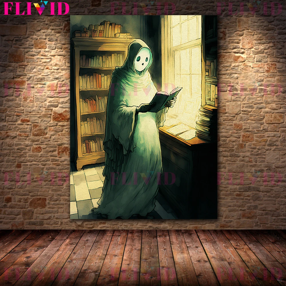 منزل مسكون هالك و شبح وحيد خمر جدار الفن قماش اللوحة زاحف مخيف منزل الفن ملصق طباعة ديكور #4