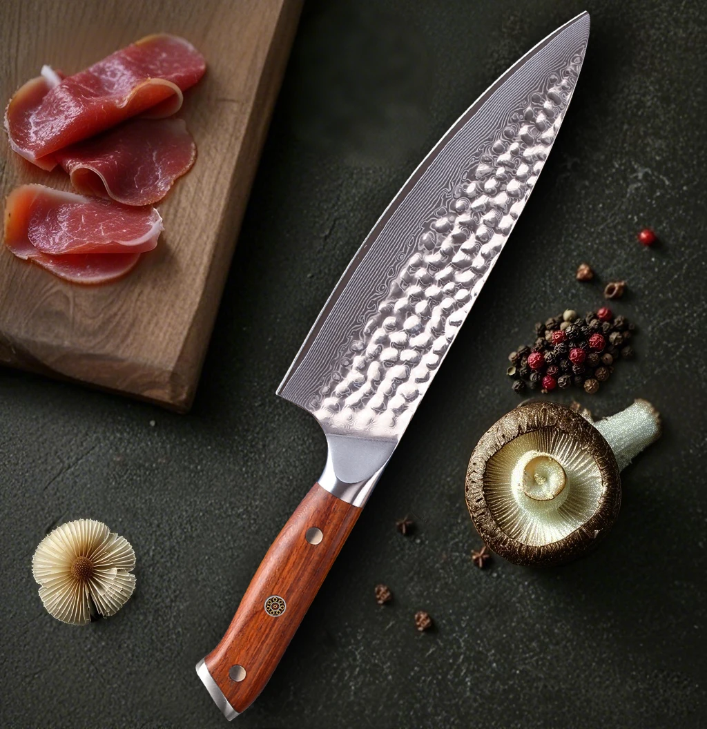 8 Inch Kitchen Knife 67 Layers VG10 Damascus Steel Knife Super Sharp Japanese Gyuto Chef Knife With Rosewood Handle
