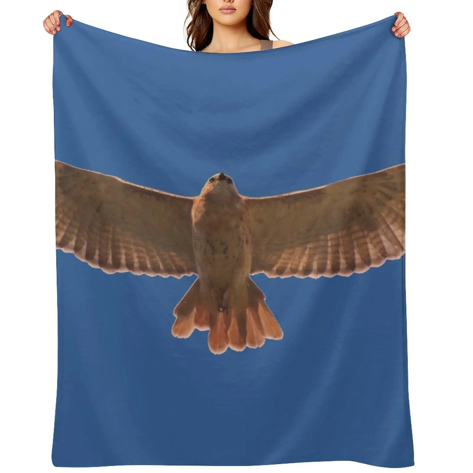

Red Tailed Hawk Throw Blanket Furry Loose Designers Comforter Blankets