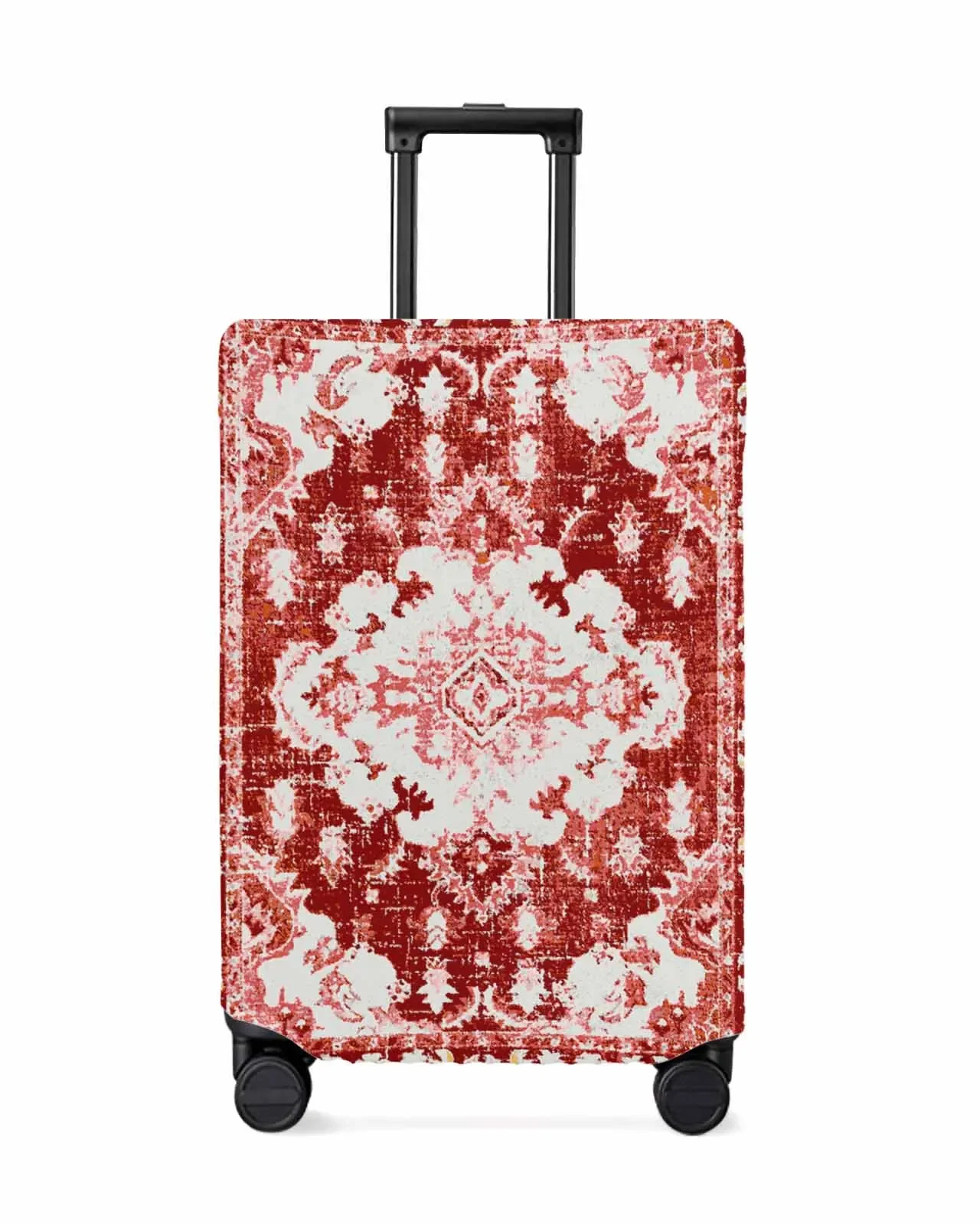 Juste de valise rétro Bergame rouge commandée, housse anti-poussière pour bagages, tapis de voyage, protecteur, 18-32 po