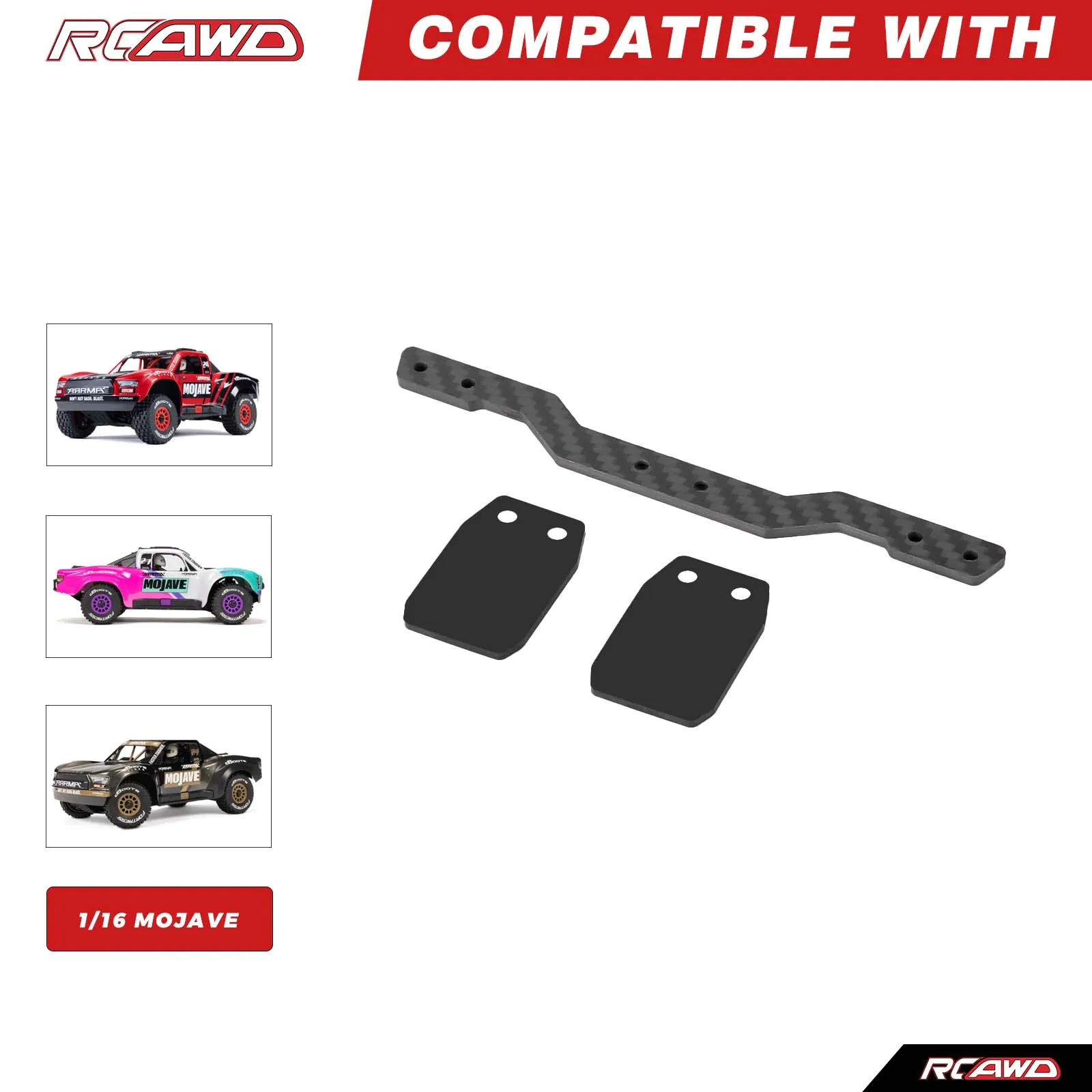 RCAWD for ARRMA 1/16 MOJAVE GROM Rear Mud Flaps Splash Guard for ARA2104 ARA2304 ARA2304S Rear Mudguard Upgrades Parts