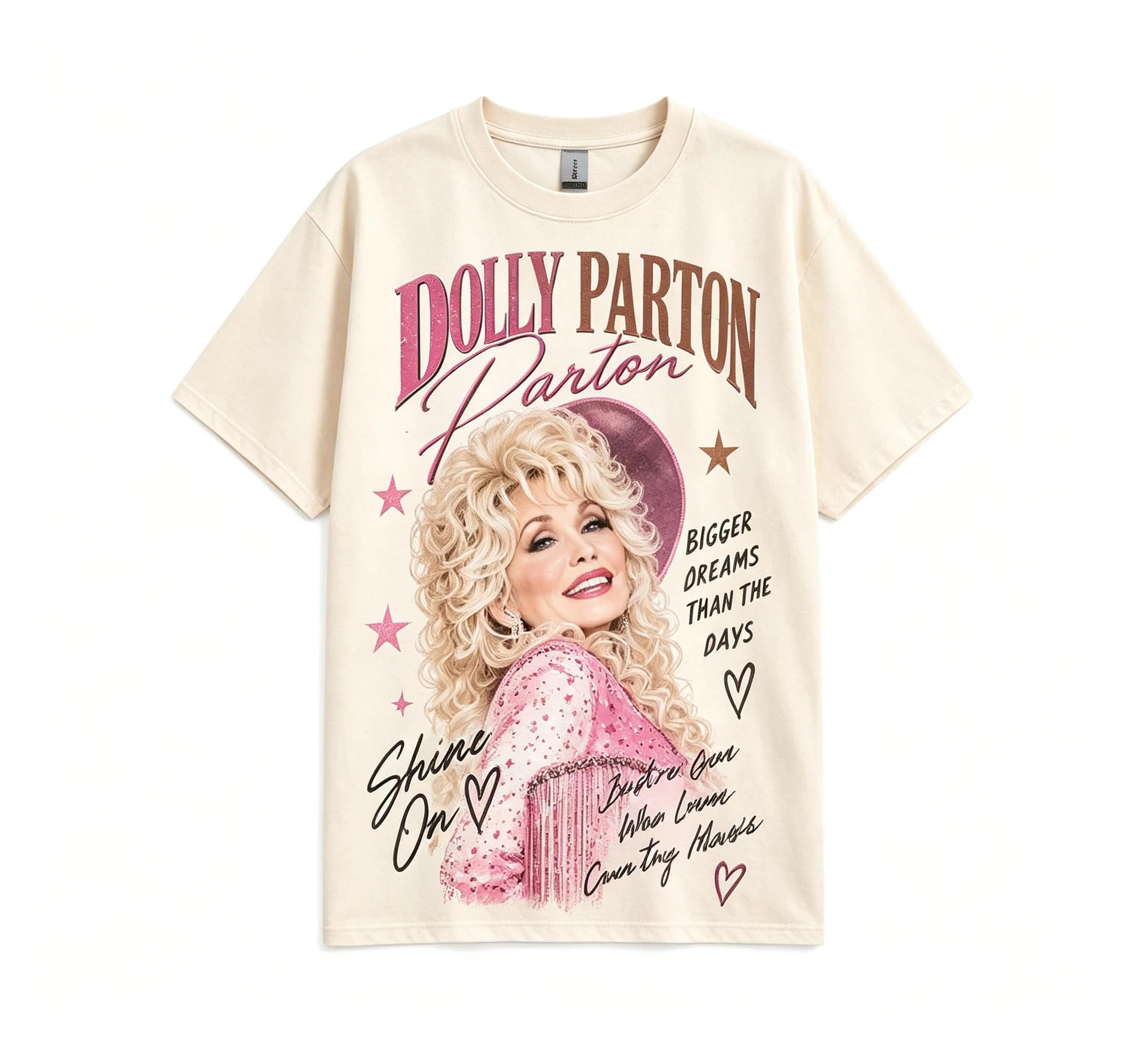 Dolly Parton Vintage Graphic T-Shirt, Retro Country Music Singer Portrait Tee, Unisex Fan Concert Shirt