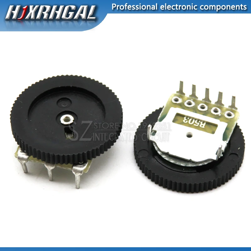 10pcs Double Gear tuning potentiometer B102 B103 B203 B503 B1K B10K B20K B50K 3Pin/5Pin  16*2mm Dial Potentiometer hjxrhgal