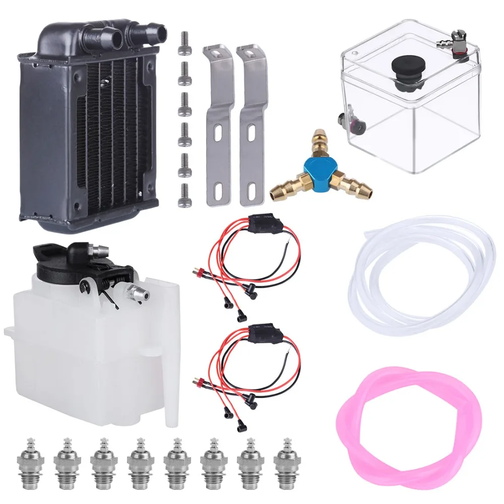 TOYAN V8 Engine Accessories Ignition Water Cooling Radiator Kit FS-V800 Engine  Ignition Module Spark Plugs Fuel Tank Parts