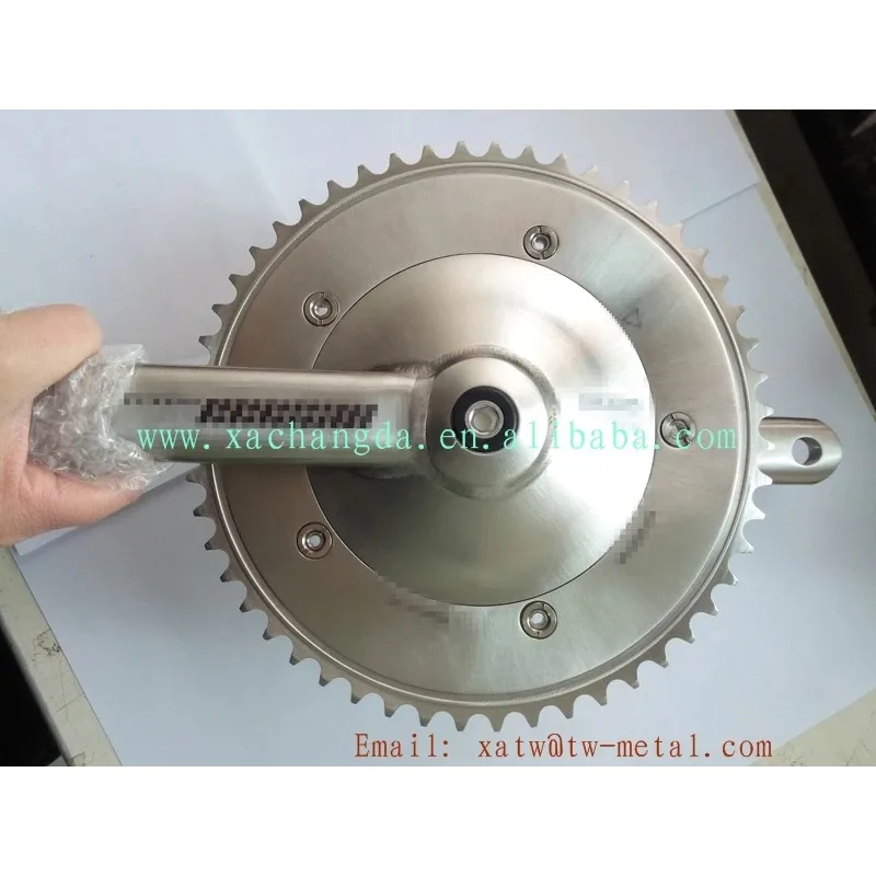 Titanium Bicycle Crankset Integrated Ti Bicycle Crankset Special Design Ti Bike Crankset Gr,5