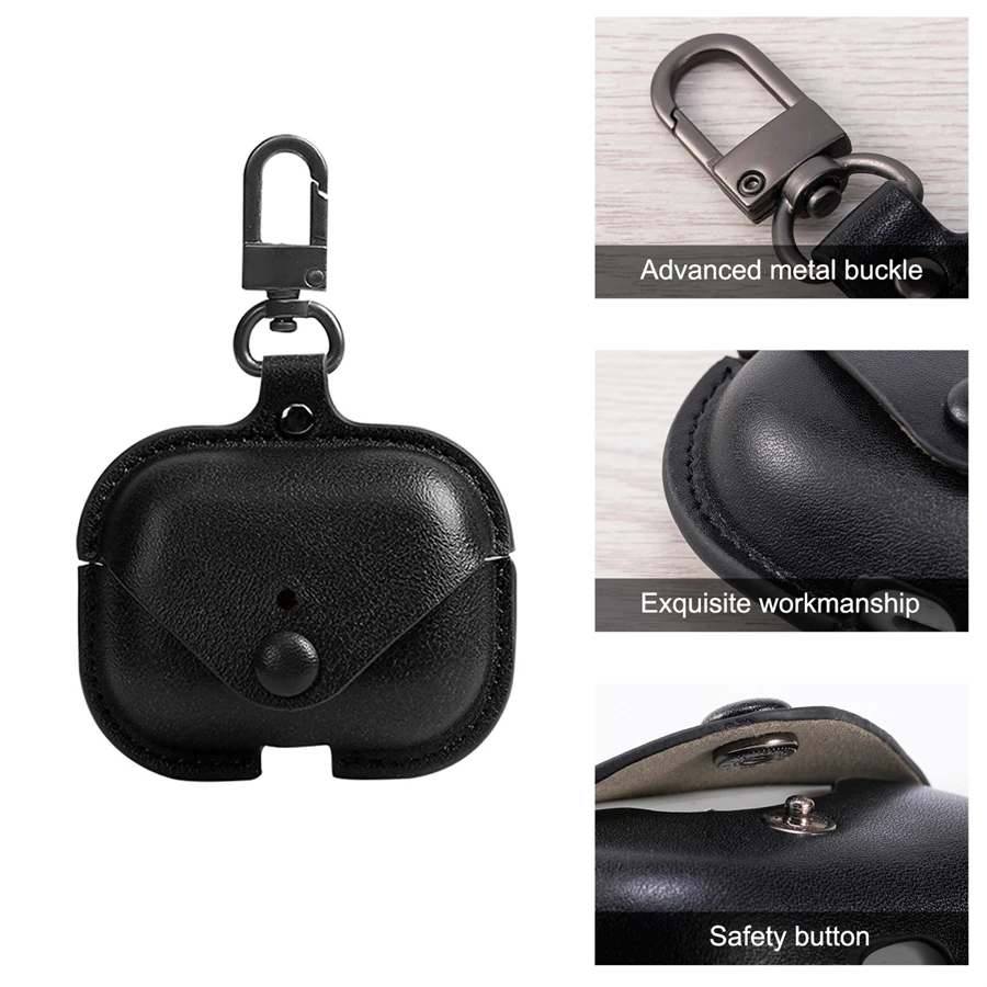 2023 New Leather Wireless Earphone Cover Case for Airpods Pro 2/3 Sticker Simple Bluetooth Case Air Pods Protective Accessories