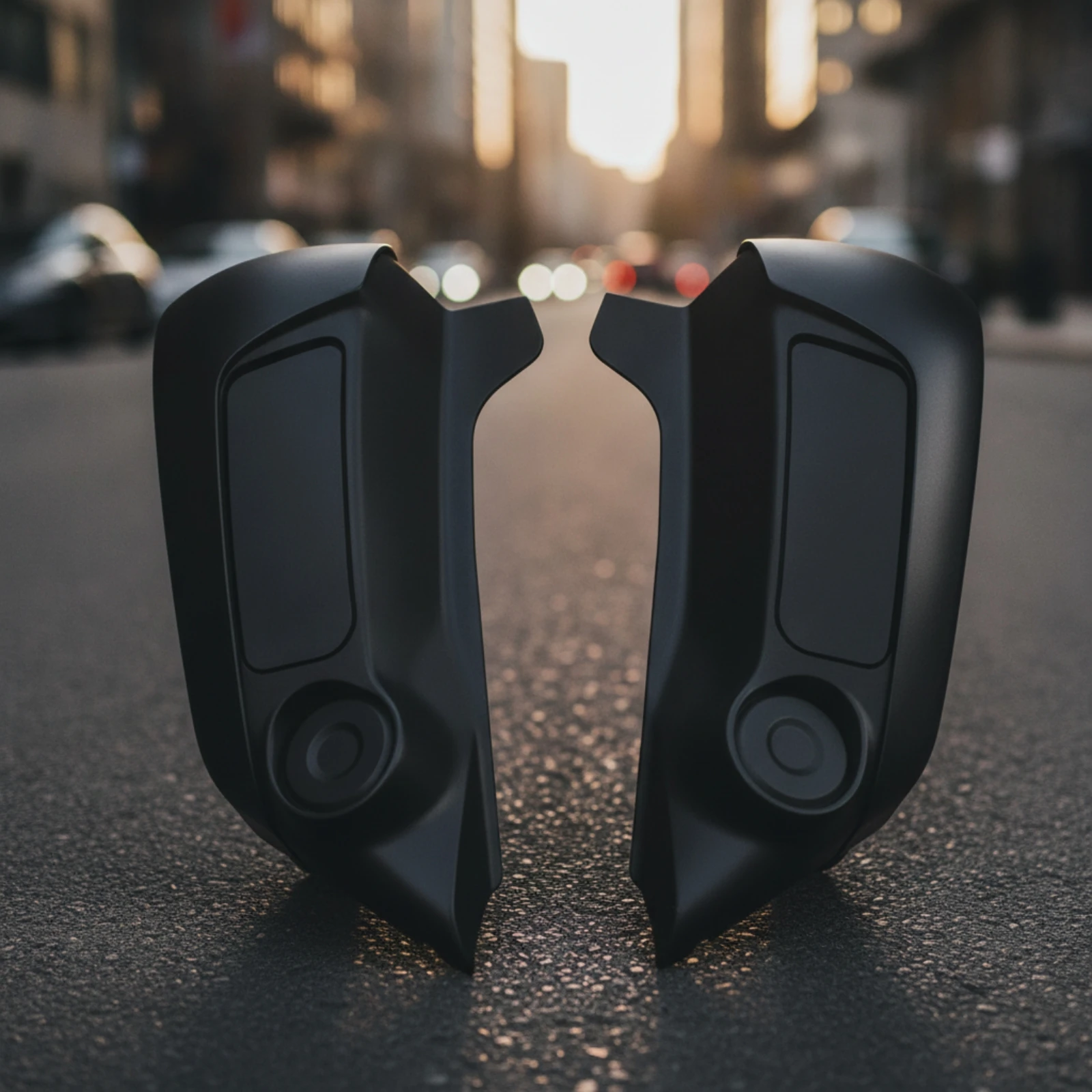 Motorcycle Fairing Panels with Light Strip Tapered Front Leg Fairing Trim Long-Lasting Sleek for Custom Builders