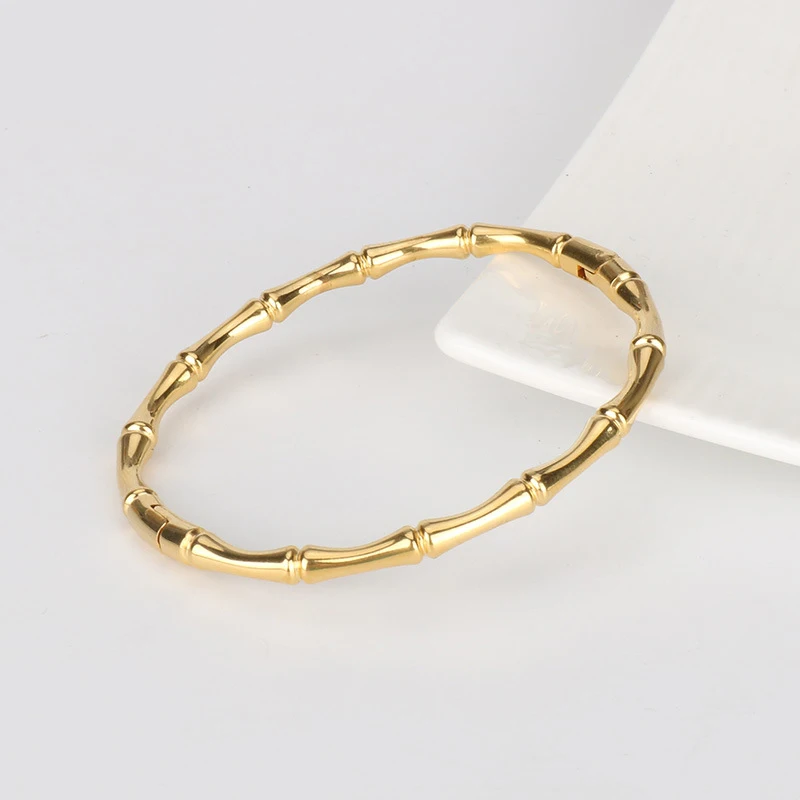 VQYSKO Bamboo Cuff Bracelet Vine Stacking Bangle Thin Simple Plain Hippie Rock Chic For Her Christmas Gift