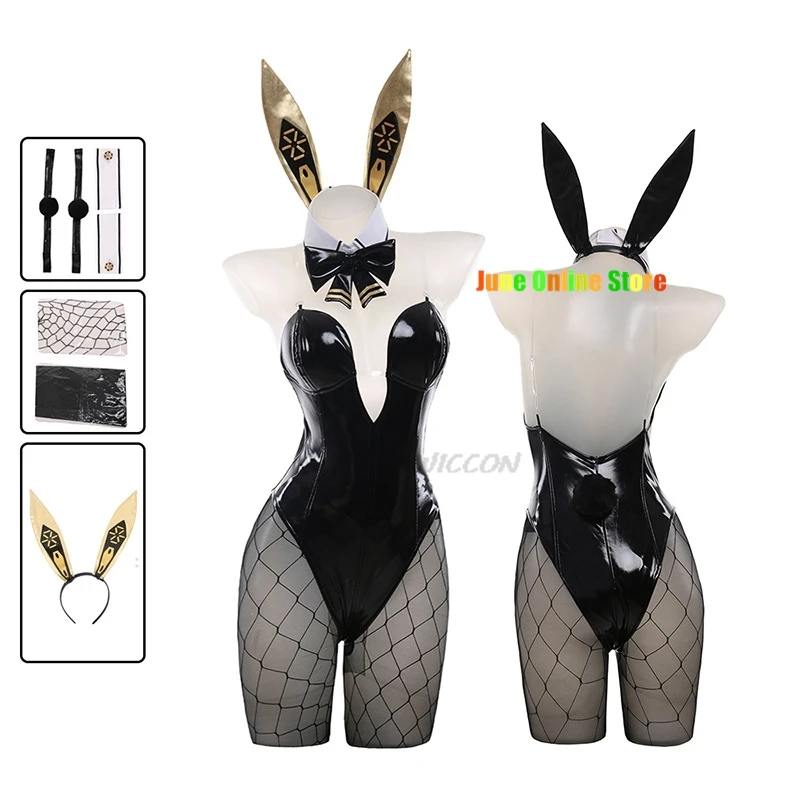 Nikke die Göttin des Sieges Hase Mädchen Blanc Noir Cosplay Fantasia Kostüm sexy Uniform für Mädchen Frauen Halloween Verkleidung Anzug