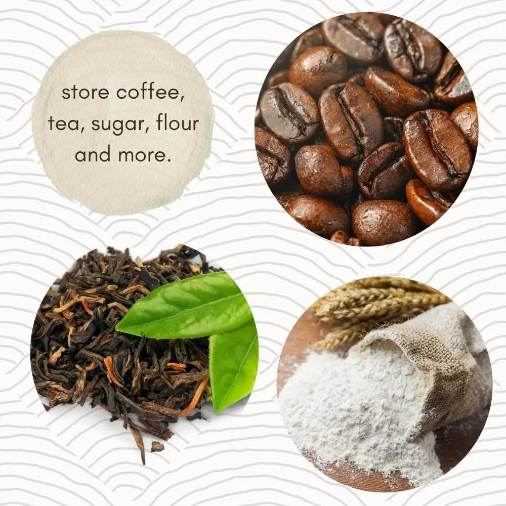 Медные канистры ручной работы для хранения на кухне — идеально подходят для кофе, чая, сахара и муки.