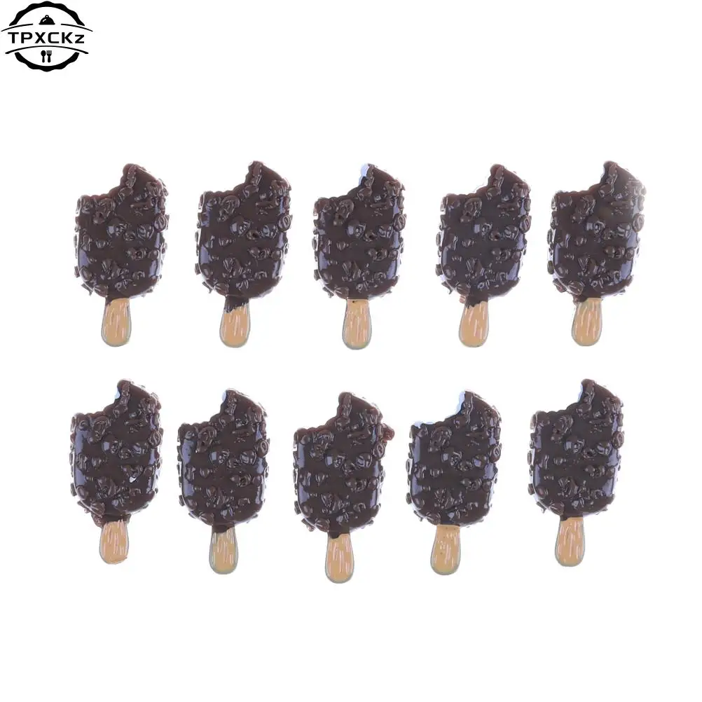 5 stücke Crunchy Eis am stiel Simulation Lebensmittel Mini Eis Bar Harz Popsicle Modell Flatback Harz Cabochons Scrapbooking Handwerk DIY