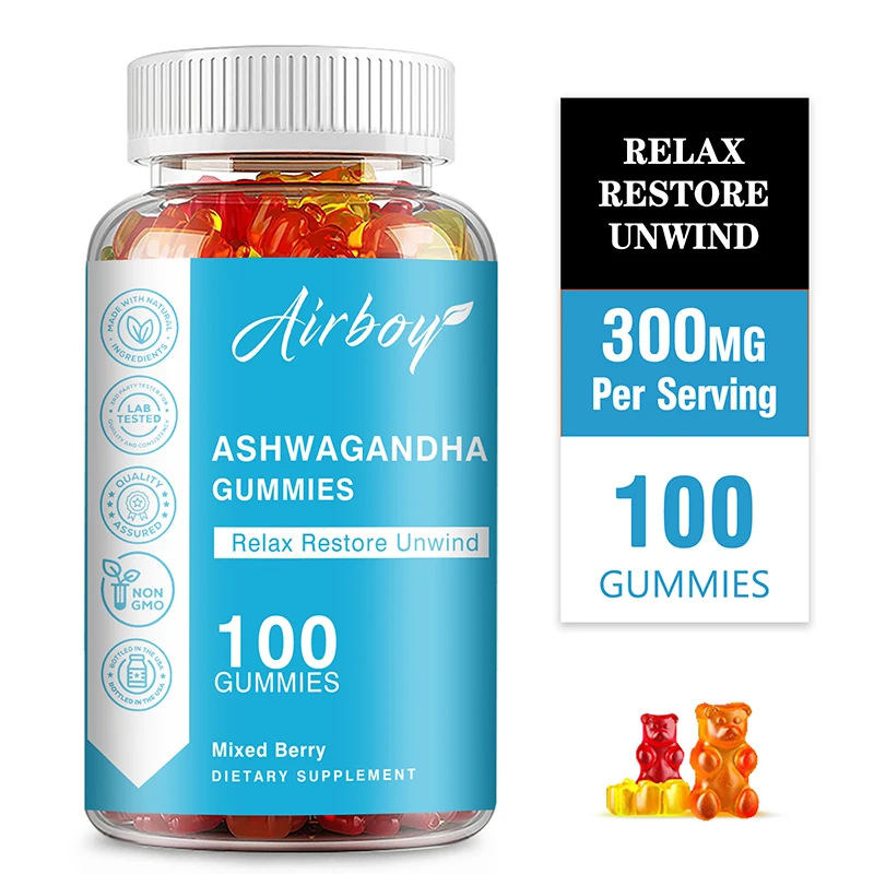 Ashwagandha Gummies - Improve Sleep, Balance Mood, Relieve Stress, Enhance Cognitive Ability, Immune Support