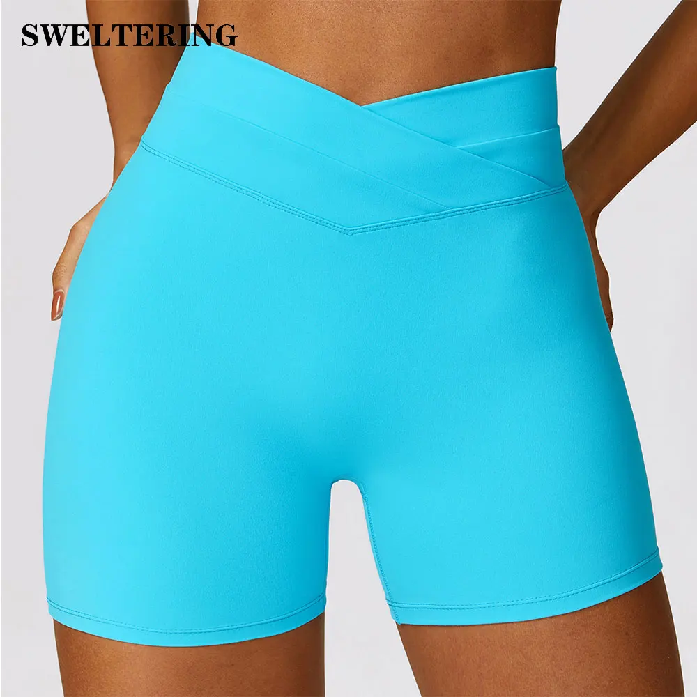 Yoga Shorts Women Fitness Shorts Push Up Running Cycling Shorts Breathable Sports Leggings High Waist Summer Workout Gym Shorts