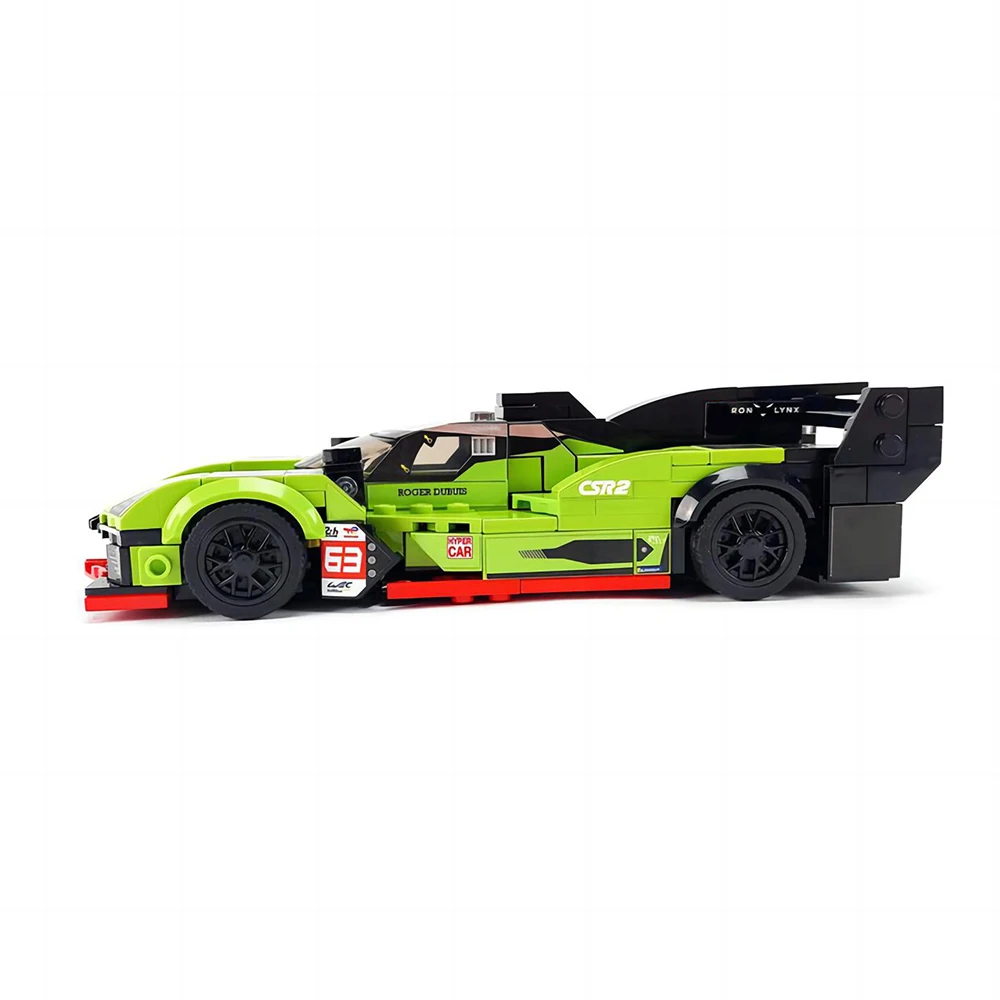 332PCS MOC Speed ​​Champion SC63 City Racing WEC and IMSA Championship DIY Sports Car Model New Year Set Toy Boy Christmas Gift