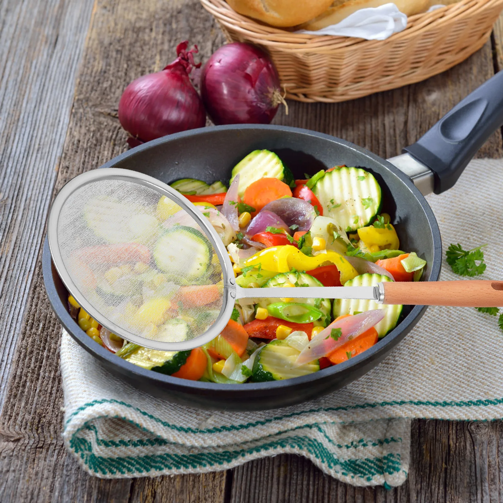 

Oil Filter Spoon Stainless Steel Colander Strainer Pasta Ladle Skimmer Kitchen Utensils Sieve Strainer Small CookingSpoons Long