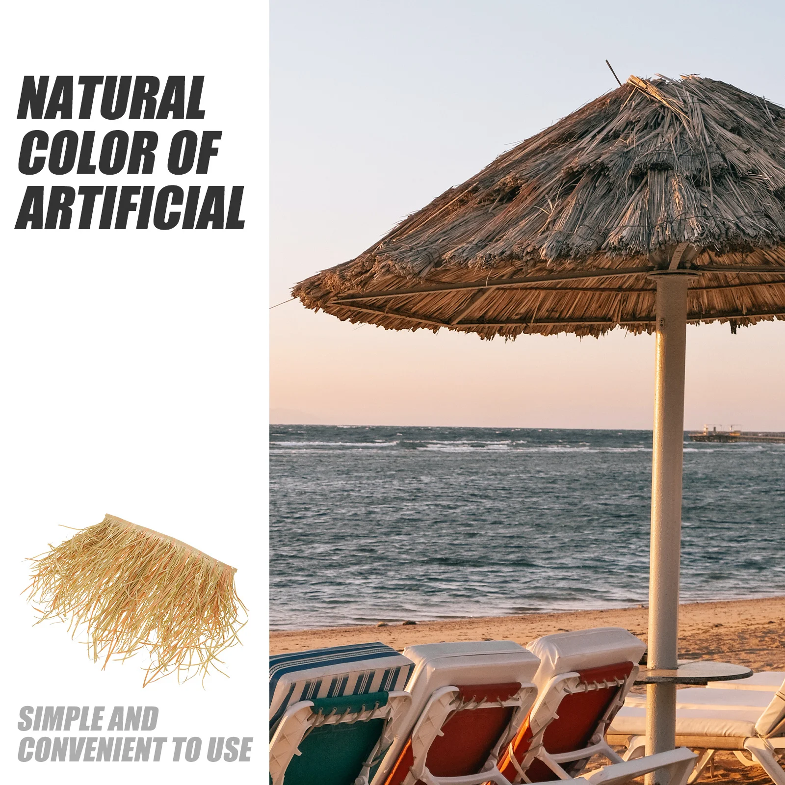 

Simulated Thatch Roof Artificial Thatched Plastic Roofing Garden Patio Decoration Landscape Cover Outdoor Roof Mat Roll