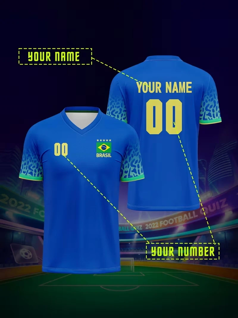 2026 maillot camisa de futebol dos homens esportes t camisas cinco estrelas brasil gráfico tshirt moda masculina feminina manga curta crianças camisetas topos