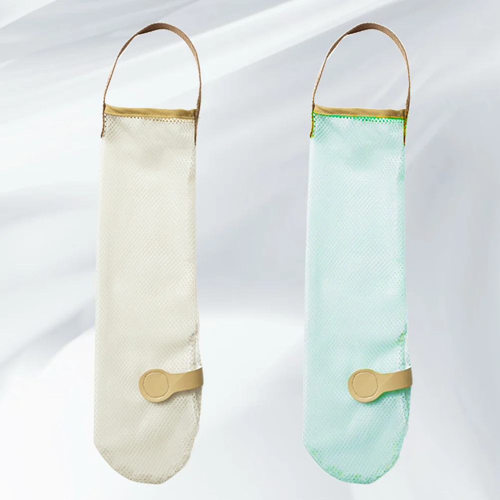 2PCS Wall Mount Portable Vegetable Storage Mesh Bag Multifunctional Hanging Fruit Net Bag Organizer Holder Containers Storage fo