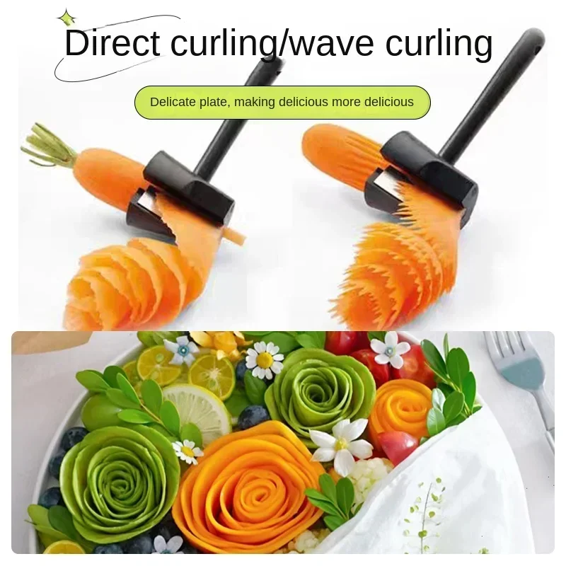 

1Pcs Manual Spiral Slicers Vegetable Cutter Spiral Peeler Fruits Device Cooking Gadget Kitchen Roll Flower Decorative Tool Vrsgs