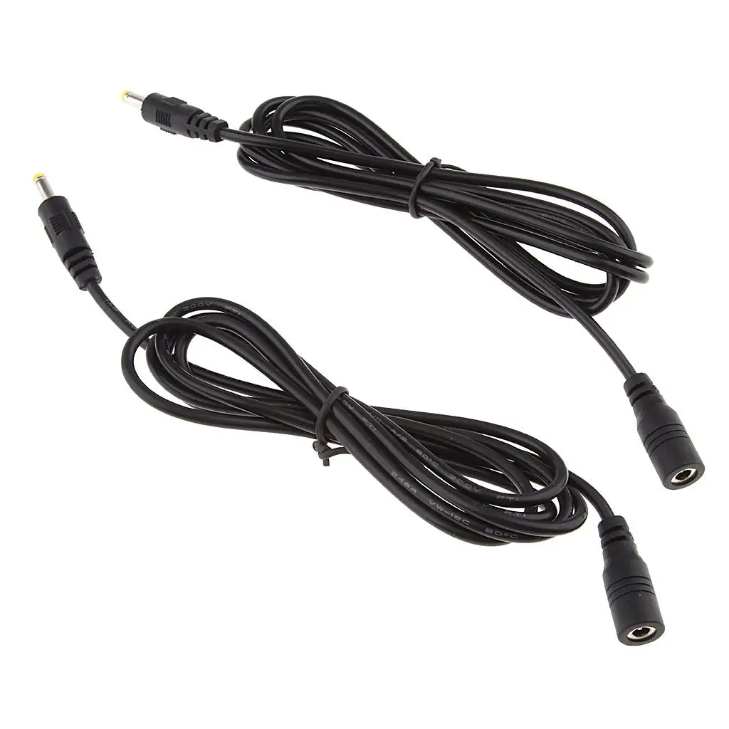2Pcs DC Power Adapter Cable 4.0x1.7mm Female to Male Plug for 1.5M