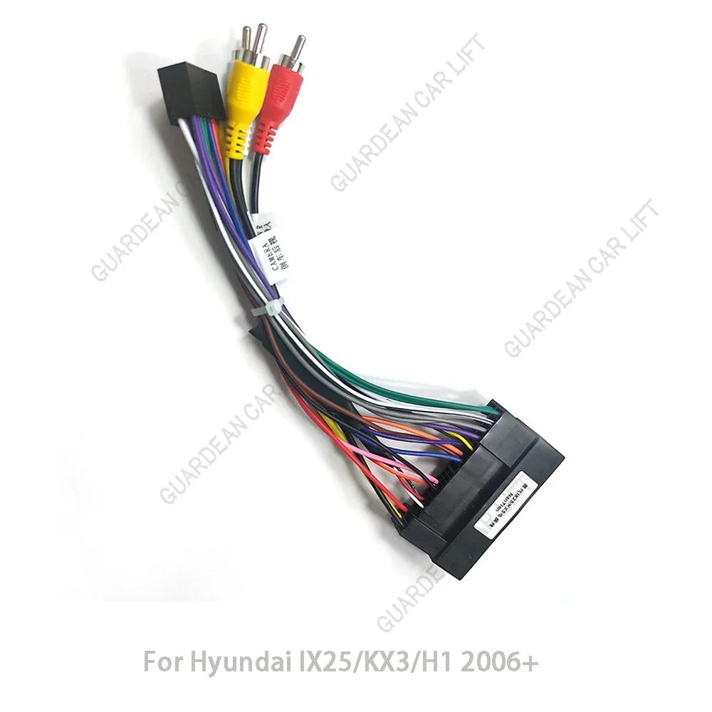 1PCS/5PCS/10PCS Car Stereo Audio 16PIN Adaptor Wiring Harness For Hyundai IX25/KX3/H1 2006+ Power Calbe Install Aftermarket
