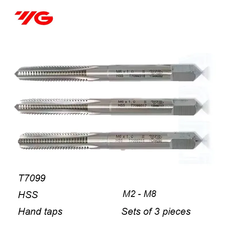 YG - 1 T7099 100% Original Korea High Quality HSS Hand 1# 2# 3# 3Pcs/Set Tap M2 M2.5 M3 M4 M5 M6 M8