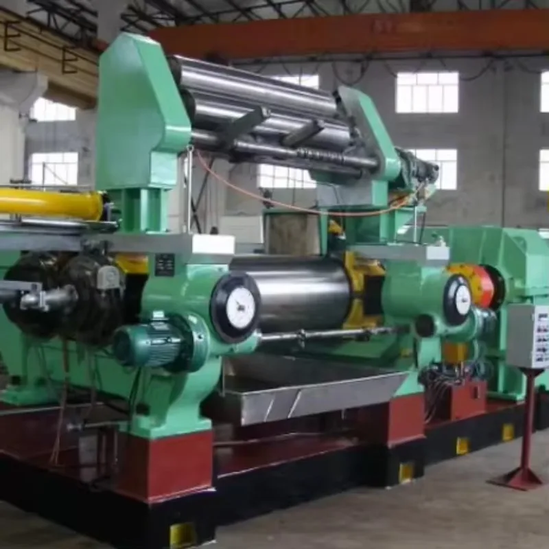 Two Roll Rubber Mixing Mill / Silicone Rubber Open Mixing Mill / Rubber Compound Mixer Mill