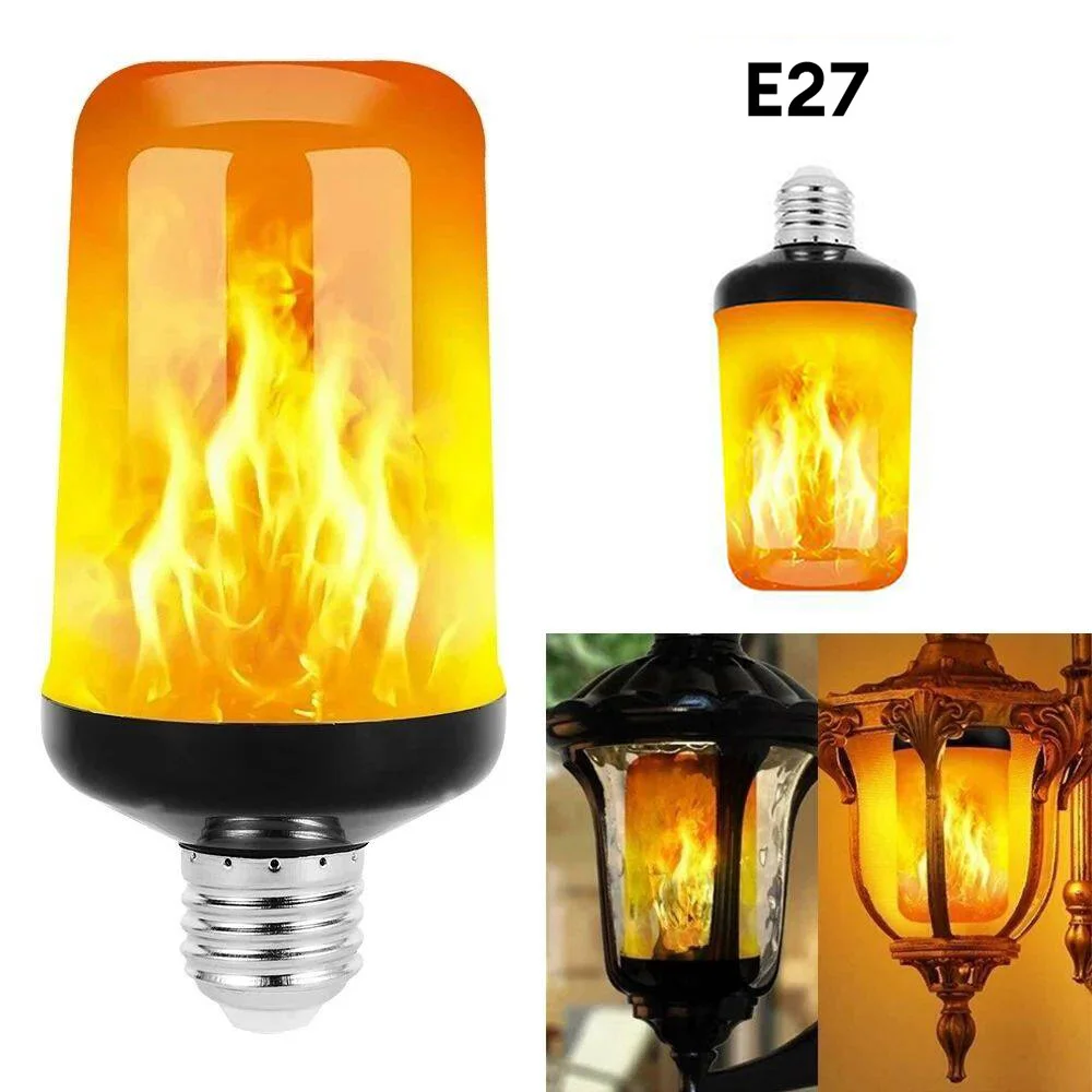 E27 LED Dynamic Flame Effect Light 12W Bulb 4Mode Flicker Creative Corn Lamp Decorative Light For Bar Hotel Restaurant Home Part