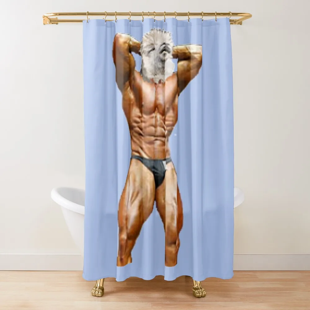 

Bodybuilder Llama Shower Curtain Waterproof Bath And Anti-Mold Waterproof Bathroom Shower Curtain
