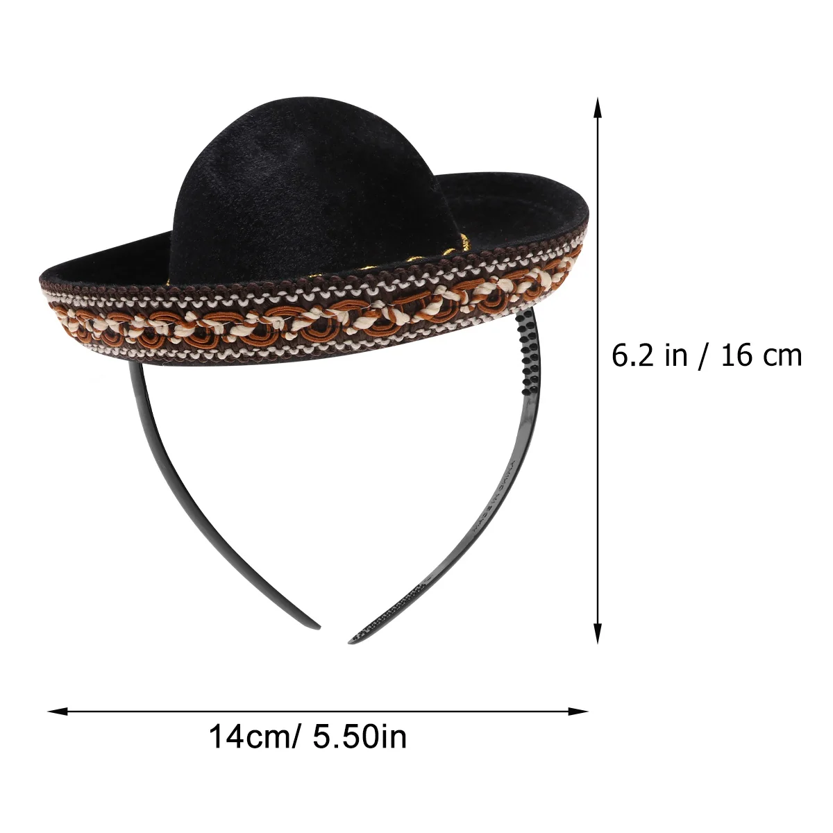 

3pcs Straw Mexican Hats Folk Style Sombreros Festival Mexican Folk Style Hat Banquet Sun Protection Durable Straw Fishing Hat