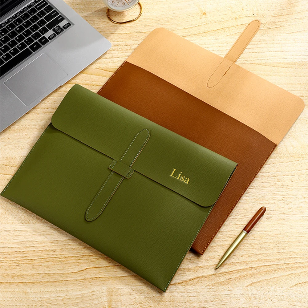 Personalisierte A4-Aktentasche mit Lederschnalle, Geschäftsdokumententasche, Prüfungsmaterialtasche, offizielle Dokumententasche – Detail 6