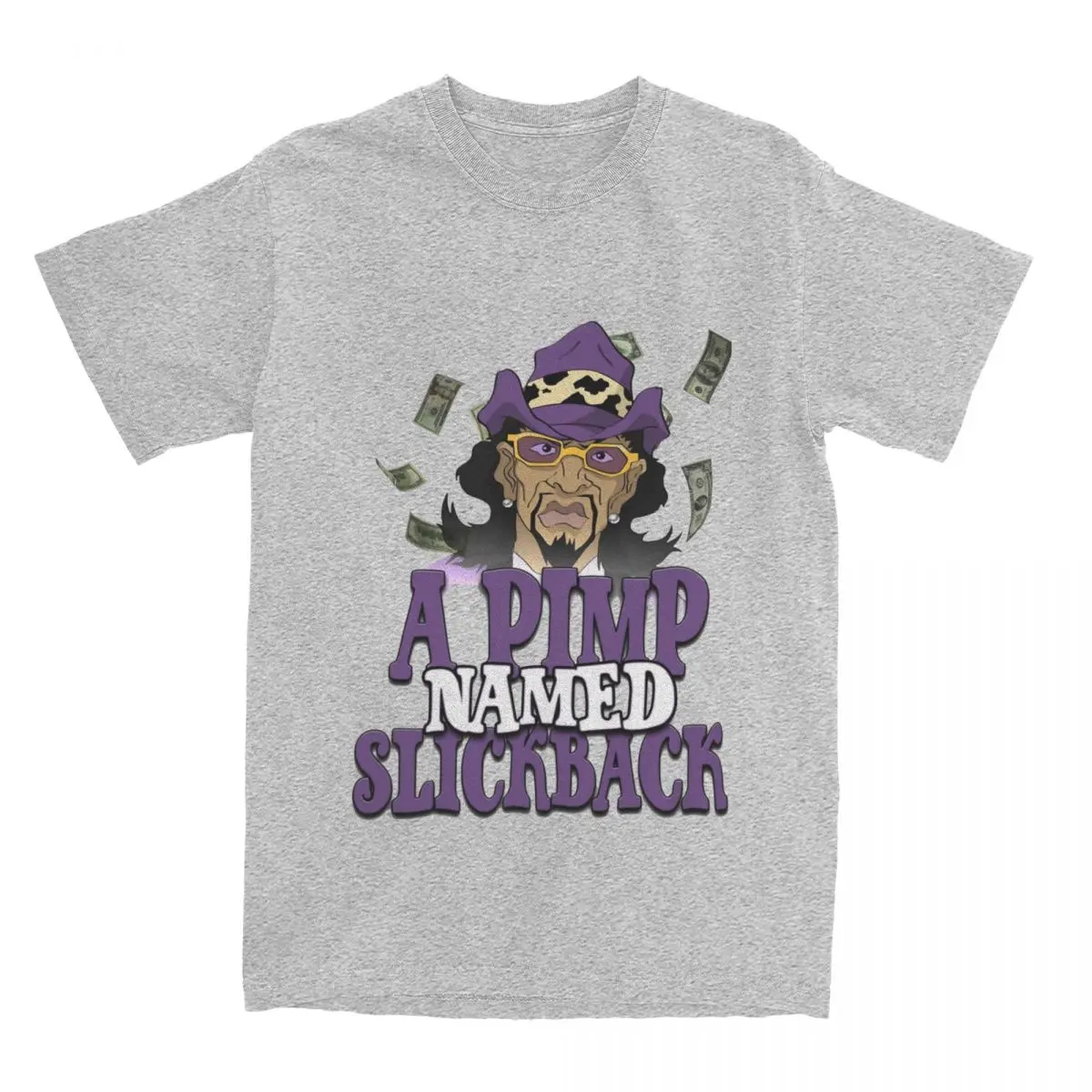 Casual A Pimp Slickback T-Shirt For Men Women Crewneck Short Sleeve Tops The Boondocks Sitcom Cotton Summer Tops