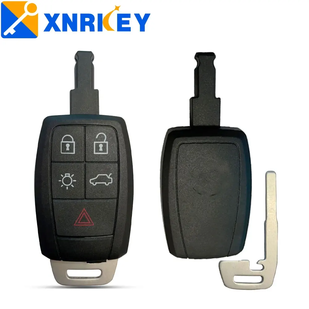 XNRKEY Remote Key Shell Cover & Key Blade for Volvo XC90 C70 S60 D5 V50 S40 C30 2008 - 2011 Fob Case